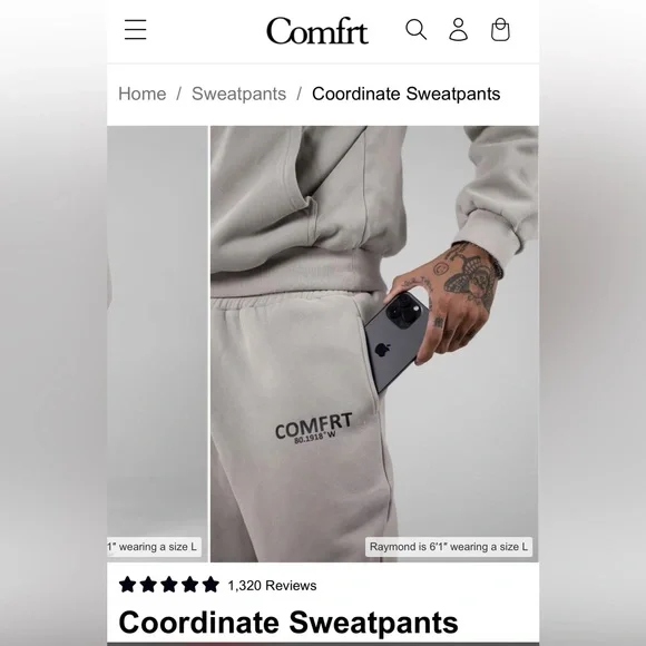 Comfrt Coordinate sweatpants RESERVED - Picture 3 of 7